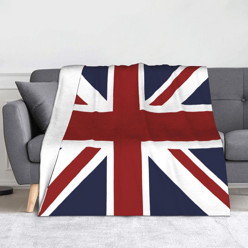 Union Jack Britische Flagge Vereinigtes Königreich Decken Samt Ultra-Weiche Überwurfdecken für Zuhause Sofa Bett Teppich