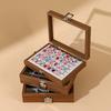 Black Walnut Grain Dust Resistant with Lid Jewelry Case Bracelet Ring Stud Earring Necklace Box Jewelry Storage Box
