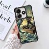 Hunting Fishing Man Plating Phone Case For Xiaomi Redmi Note 14 15 Pro Plus 13 12 11 11S 11T 10 9S 9 5G Anti-Fall Airabag Cover
