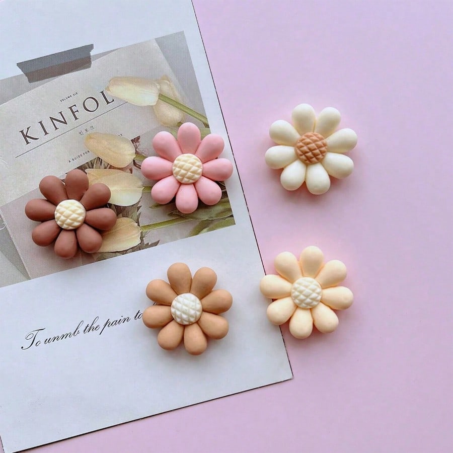 10 aimants pour réfrigérateur, aimants pour réfrigérateur en forme de fleur, aimants décoratifs kawaii, aimant pour réfrigérateur personnalisé pour cuisine bureau