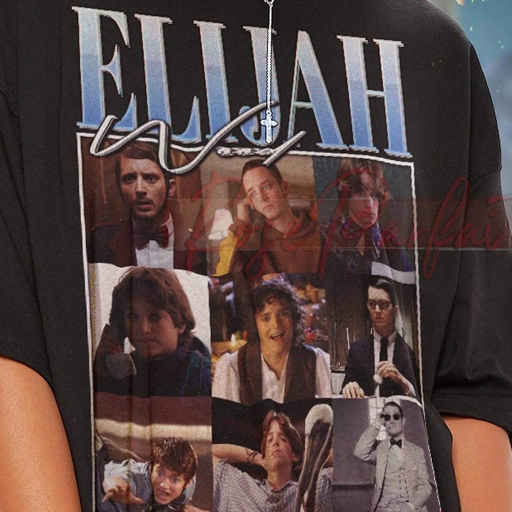 T-shirt Retrò ELIJAH WOOD - Magliette Bootleg Elijah Wood, Manica Lunga Elijah Wood Sh