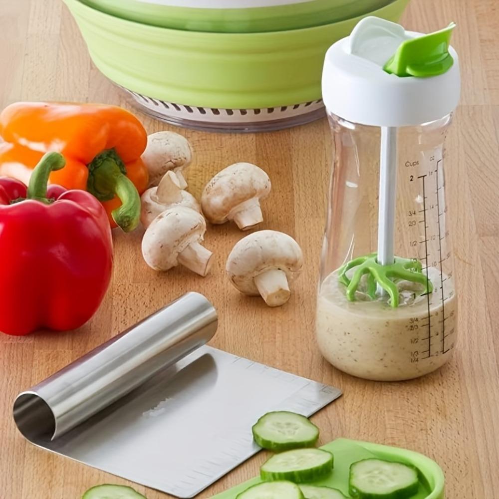 Hand Cranked Salad Dressing Bottle Efficient Salad Dressing Shaking Container Office