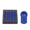 20pcs Wheel Lug Nuts M12x1.5 Thread 1.3in Height 7075 T6 Aluminum Locking Lug NutsBlue