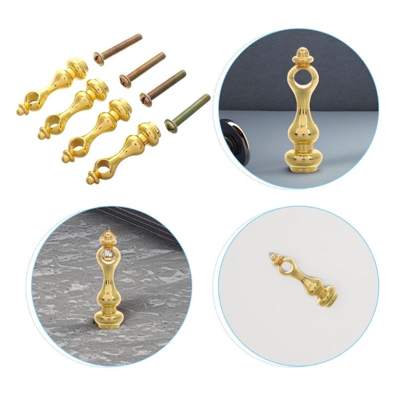 8pcs Sturdy Metal Spindles Portable Accessory for Furniture and Glass Railing Post Connectors With Screws Designs