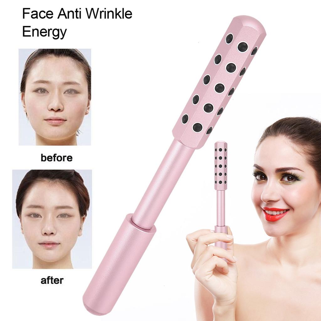 Germanium Particles Face Massage Stick Energy Beauty Massager Stick Gold