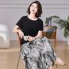 Summer Slim-Fit Short-Sleeve Stylish Skirt Set, Plus Size, Age-Reducing Print