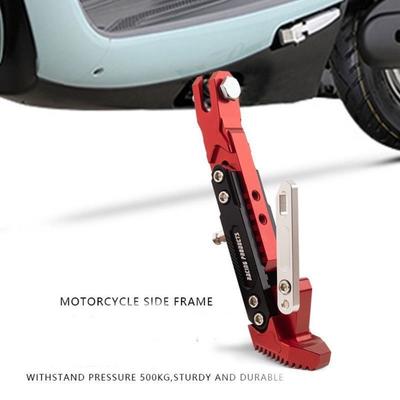 Gör-det-själv Aluminiumlegering Motorcykel Sidostöd Justerbart Hållbart Motorcykel Fotstöd Universellt Sidostöd Motorcykel