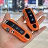 AABKW1 Lava Orange Car Key Case ABS Protective Fob Cover For Porsche Cayenne Macan Panamera 718 Taycan 911 Key Interior Accessories
