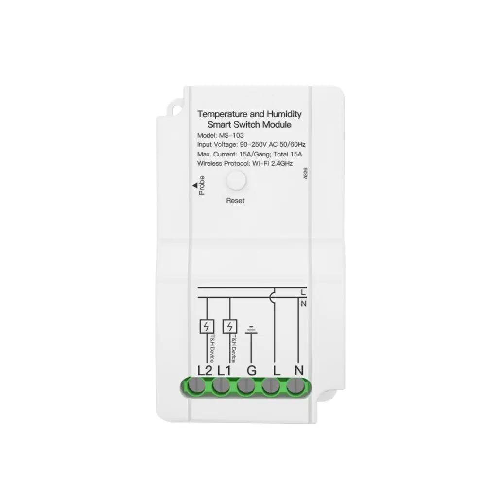 Graffiti WiFi Dual-Channel Temp & Humidity Switch with Timer & Alexa Support