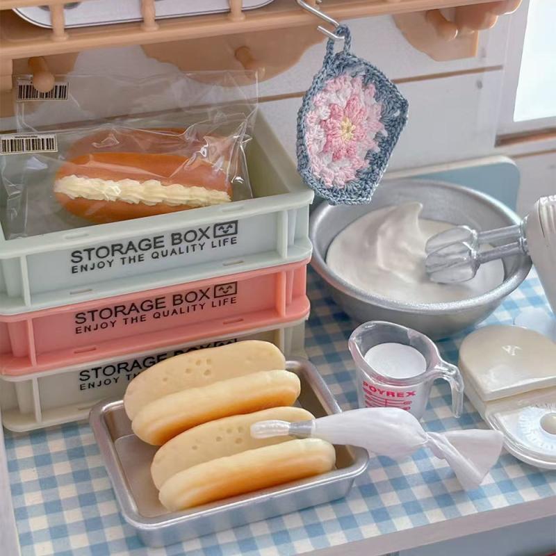 1 Piece Doll Accessories Toys  1/6 1/12 Dollhouse Miniature Furniture Storage Box Rack Model