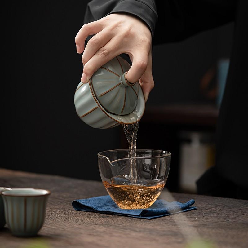 Travel Tea Set Outdoor Camping Portable Tea Set Ruyao Quick Cup One Pot Two Cups Storage Bag Business Gift