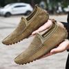 New men's casual versatile surface matte pigskin beanie shoes comfortable breathable soft sole non-slip driving shoes