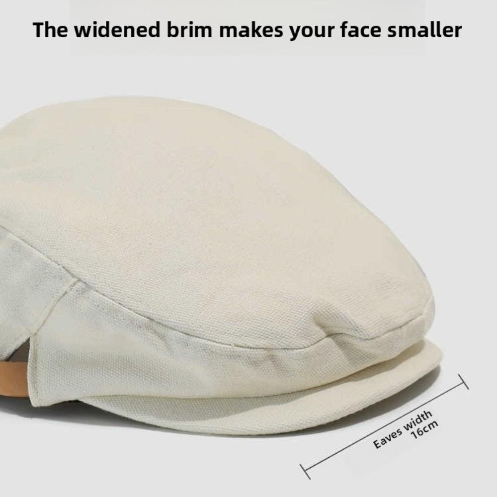 Cotton Letter Embroidery Beret Flat Newsboy Cap Fashion Forward Hat  Spicy Girls