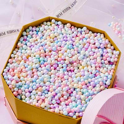10g-50g Macarone Couleur Jouet Mousse Balles Accessoires Boîte de Bonbons Remplissage Billes de Polystyrène Décoration Bricolage Remplisseur Boîte Cadeau Boîtes Cadeaux Accessoires