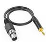 3.5mm To 3Pin Female Auditory Cable With Metal Connectors For Smartphones Tablets Mixers And Active Speakers