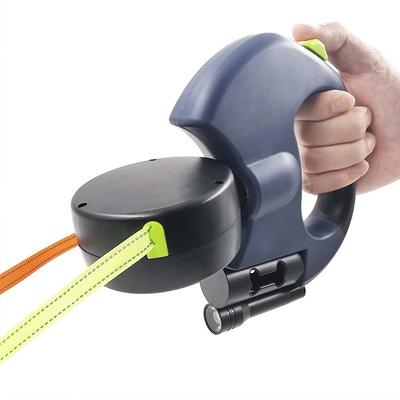 Pet Leash Automatic 360 Swivel No Tangle Rope 2 Dog For Small Dogs Outdoor Multifunctional Puppy Lead With Lights Waste Bag Box