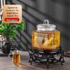 ZISIZ Glass Infusion Jar with Bamboo Stand