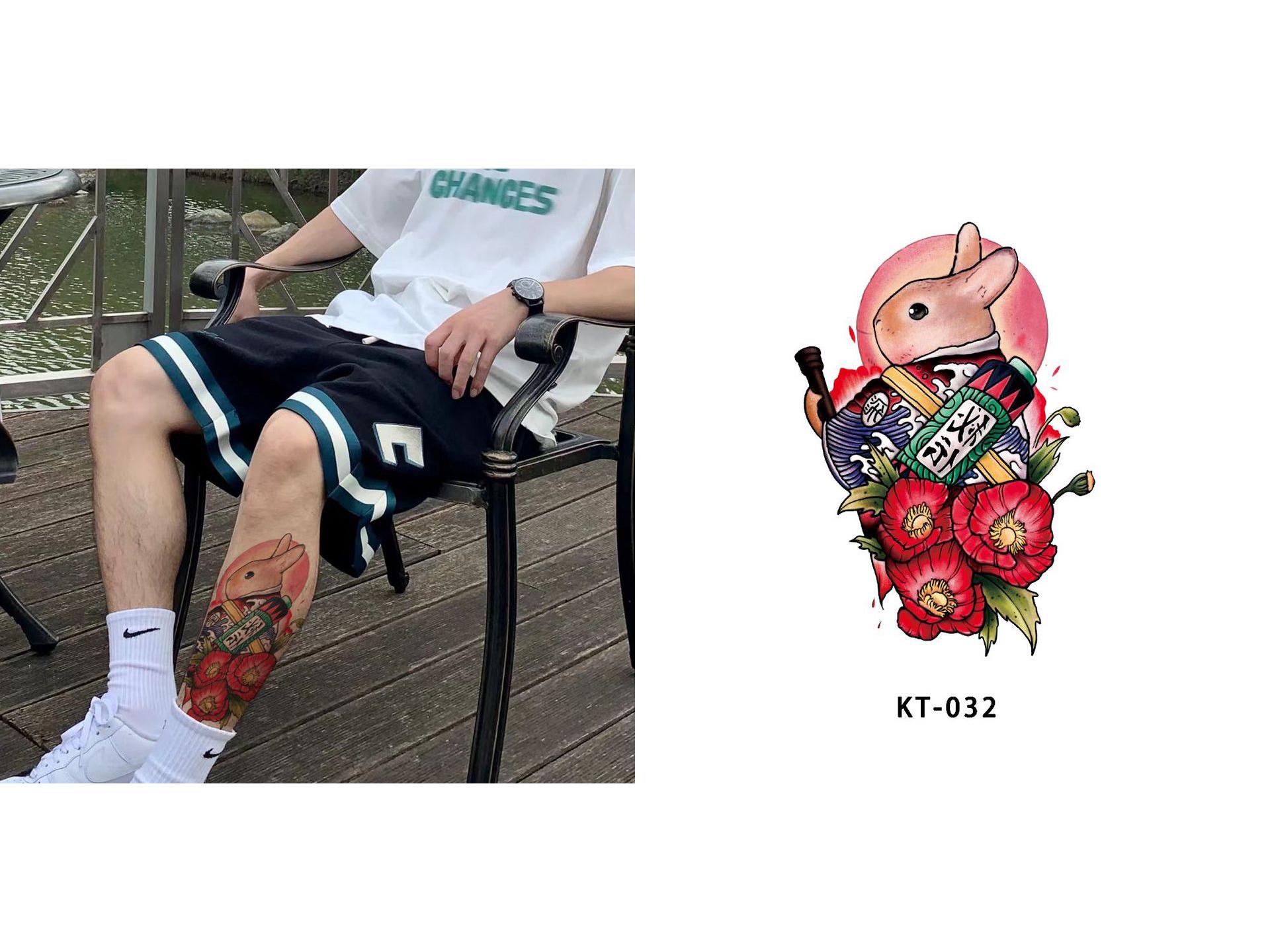 

Водонепроникні аніме татуювання квіток дівчини-лоліти - Стійкі наклейки на руки для чоловіків та жінок 19 x 11.5 cm