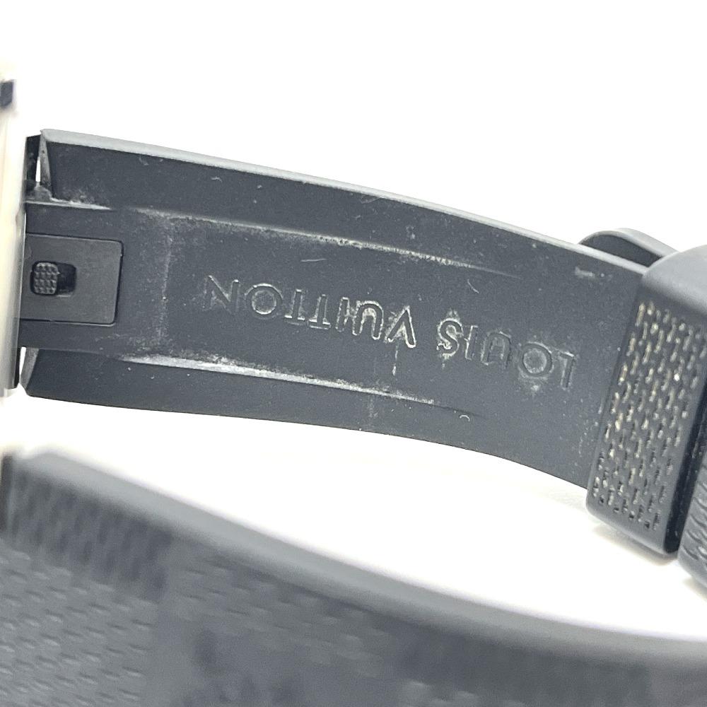 Louis Vuitton Q8D30 Tambour Moon GMT Automatic Wristwatch SS Silver