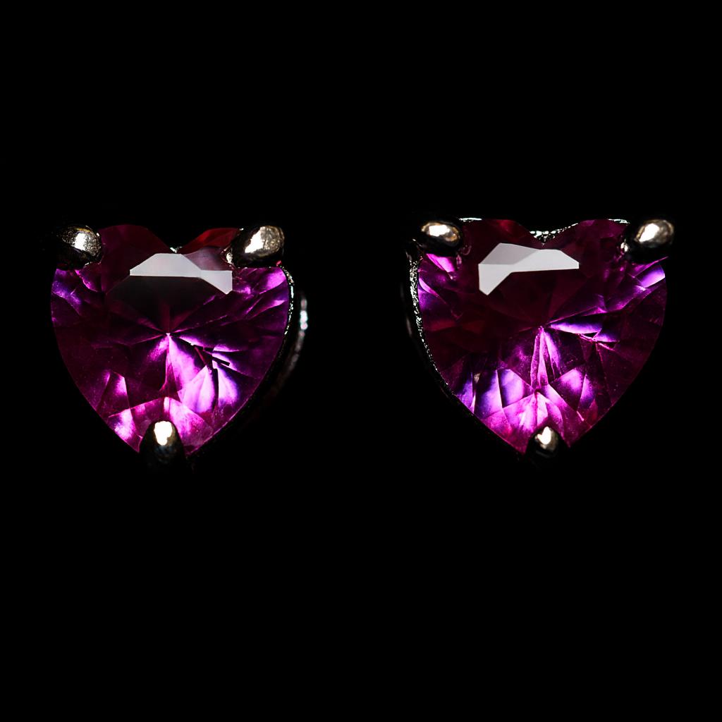 Natural Pink Ruby Earring 11.1 Ct Heart Gemstone Jewelry Gift