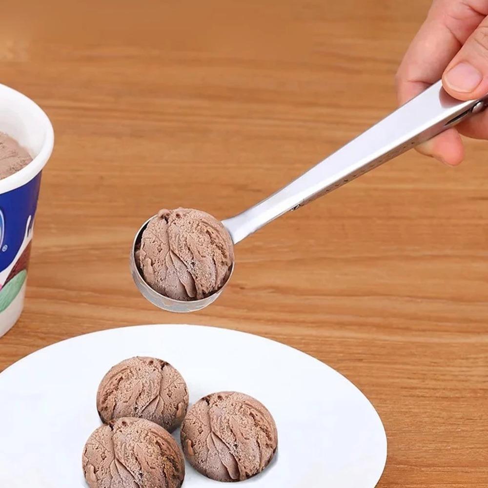 Rustproof Coffee Scoop Food Grade Stainless Steel 2 in 1 Sealing Spoon Kitchen Use