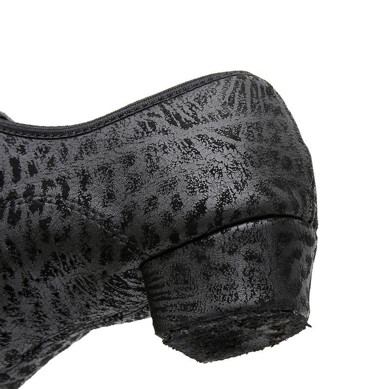 Fashion New Men's Microfiber Latin Dance Shoes BoySoft Bottom Dancing Shoes Black 3CM Tango Samba Men's Teachers' Shoes
