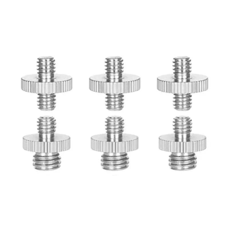 1/4 Inch Male To 1/4 3/8 Inch Male Camera Screw Mount Adapter Tripod Screw Adapter Thread For Camera Tripod Monopod Ring Light