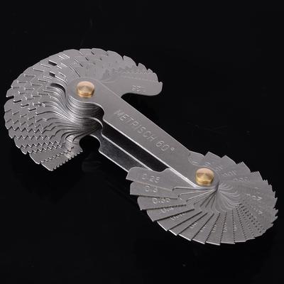 40pcs Thread Measuring Gage 60 Degree Whitworth Metric Screw Thread Pitch Gaug S