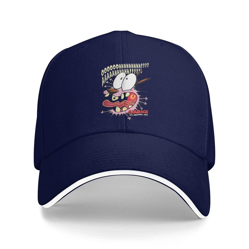 Courages Cowardly Dog Baseball Cap Tv Series Fashion Unisex Adult Trucker Hat Sunscreen Design Kpop Rock Baseball Caps Gift