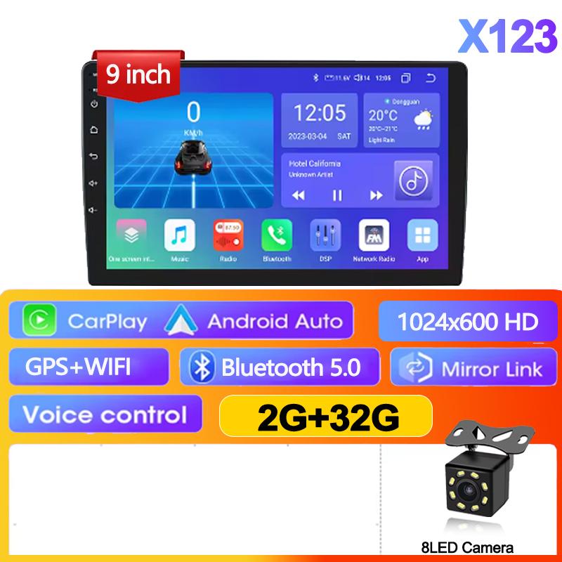 7 9 10 inch Android 13 Smart car 2 Din Car Radio Androidauto Carplay GPS Audio Automotive Multimedia Player Intelligent System