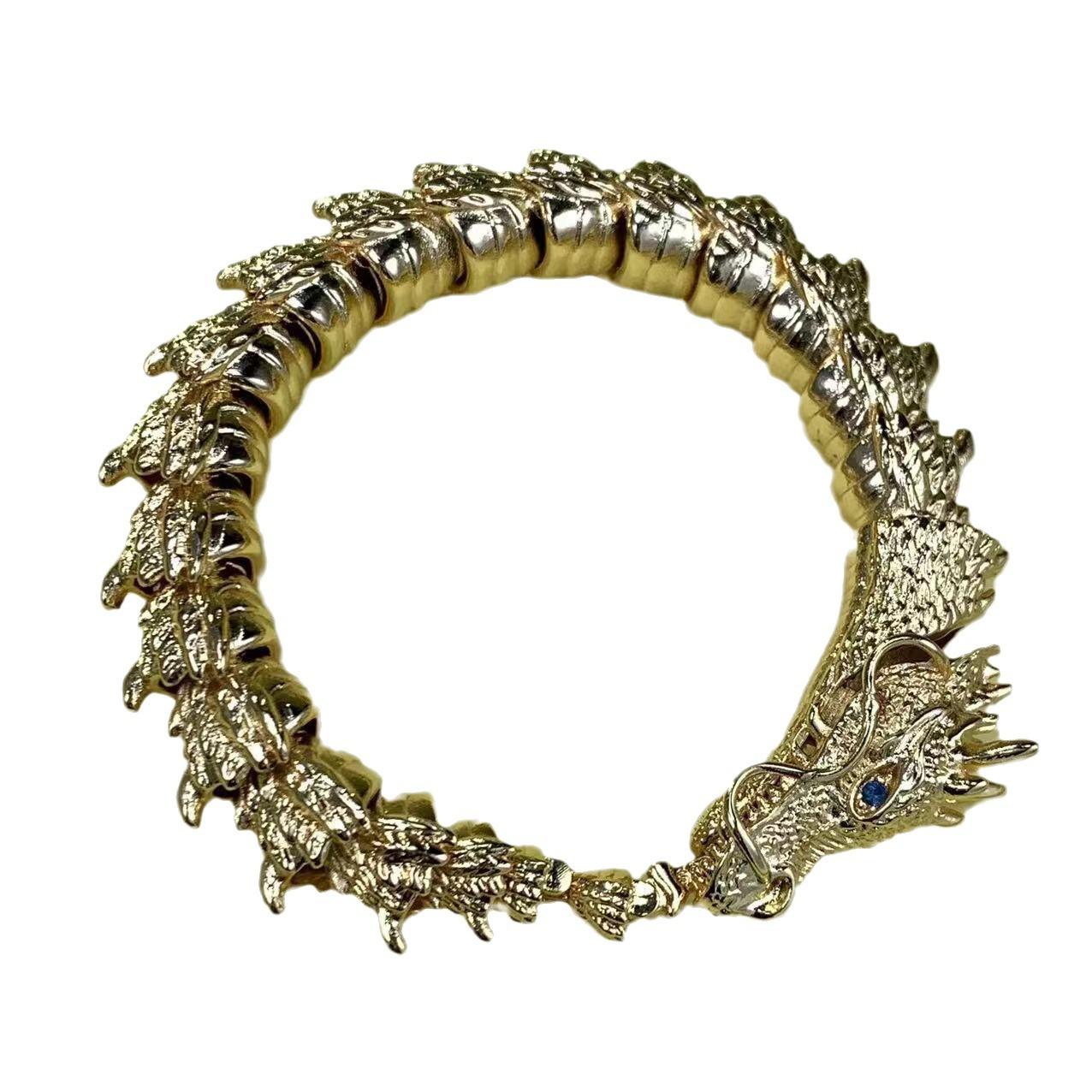 

Keel Chain Three-dimensional Dragon Bracelet Men s Domineering Dragon Head Bracelet 24cm