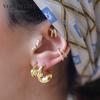 925 Silver Ear Needle Fashion Light Luxury Gold hoop earrings Classic Retro Collection earrings for women Jewelry Gift