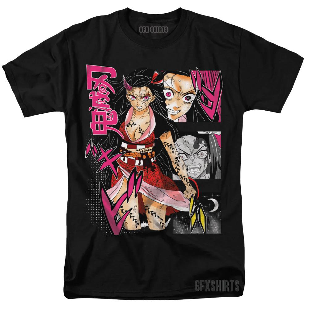 Demon Slayer Nezuko T Shirt Waifu Anime Manga Kimetsu No Yaiba Cosplay T-Shirt Unisex T-Shirt L