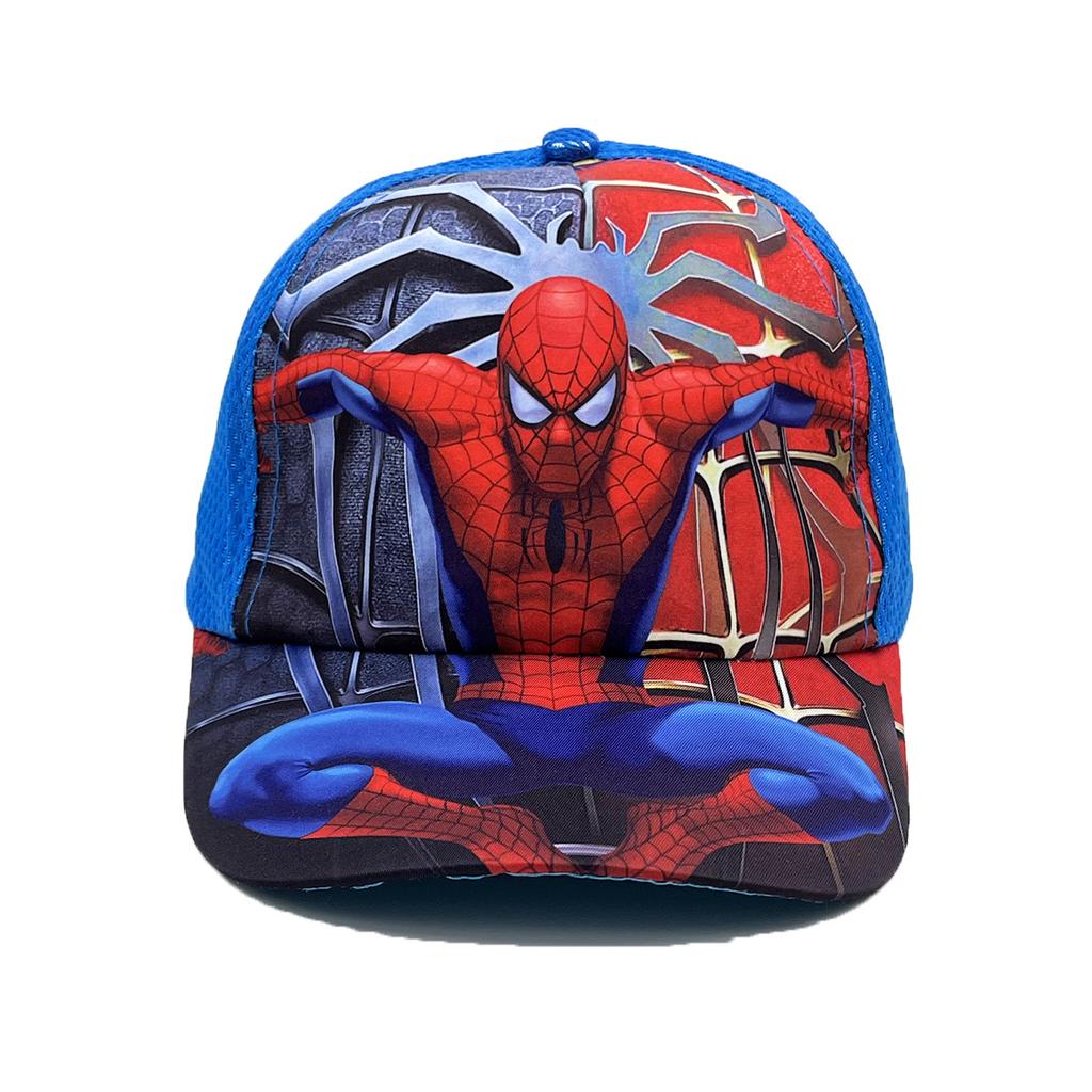 New Spider Cartoon Peripheral Printing Children's Baseball Cap Wide Brim Spring and Summer Cartoon Sun Hat