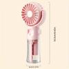 Portable hand-held spray fan with humidifier -4-speed adjustment, USB charging small fan, suitable for office or travel