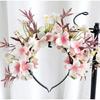 Colorful Silk Flower Crowns Accessory Delicate Handmade Floral Hair Accessory Fabric Flower Headband for Daily Use