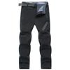 Winter Warme Softshell Fleece Reißverschlusshose Freizeithose Winddichte Wasserdichte Dicke Herrenhose