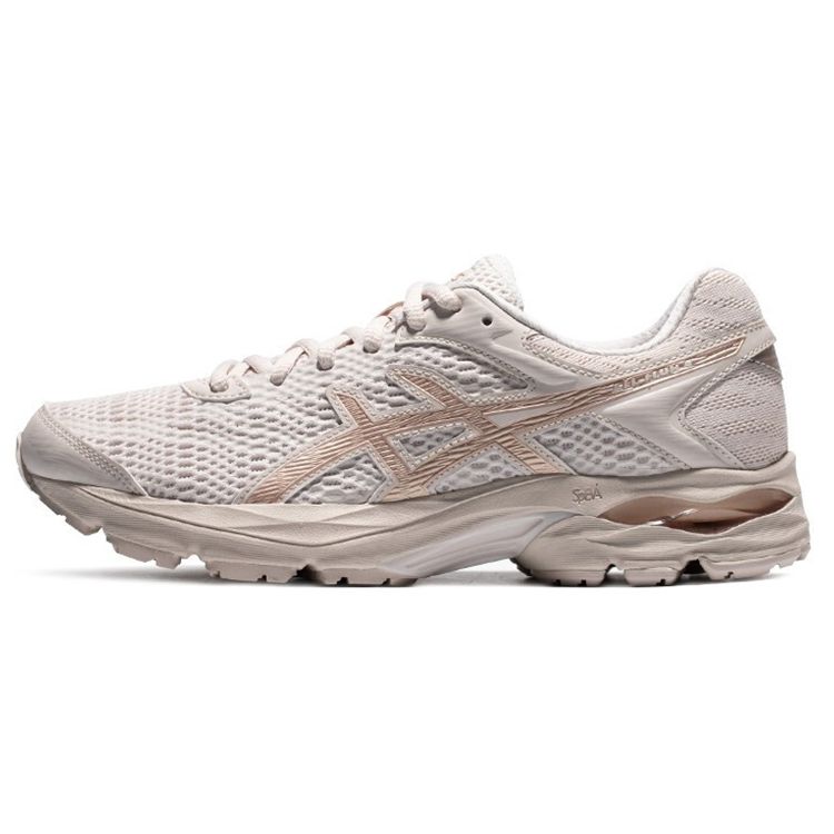 Asics Gel-Flux 4 Comfortable Sports Fabric Synthetic Leather Durable Low-Top Running Shoes Women sneaker Beige Gold 1012A523-252