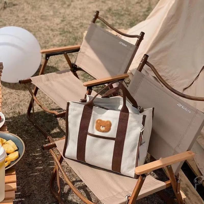 Damska torebka torebka torebka dla dorosłych kobiet torba dla mamy torebka noszona na ramieniu torba dla mamy torba dla mamy przenośna płócienna torba tote.