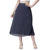 Blue Lahriya Printed Midi Pleated Skirt Set Indian Women Casual Wear Skirt Dress
