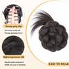 Lockiger Zopf für Mädchen, Chignon, synthetischer Haarring zum Einclipsen, zum Aufwickeln, unordentlicher Dutt, Pferdeschwanz, glattes Haargummi, flauschiges falsches Haarteil