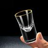6 Stück Glas Mini Fassungsvermögen Goldrand Schnapsgläser Weinglas Set Weinkelch Kreative Geschenke Transparentes Trinkgeschirr Weindispenser