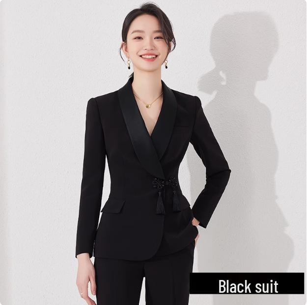 New Chinese Style Women's Suit Set: Spring-Autumn Fashion, Elegant Formal Wear