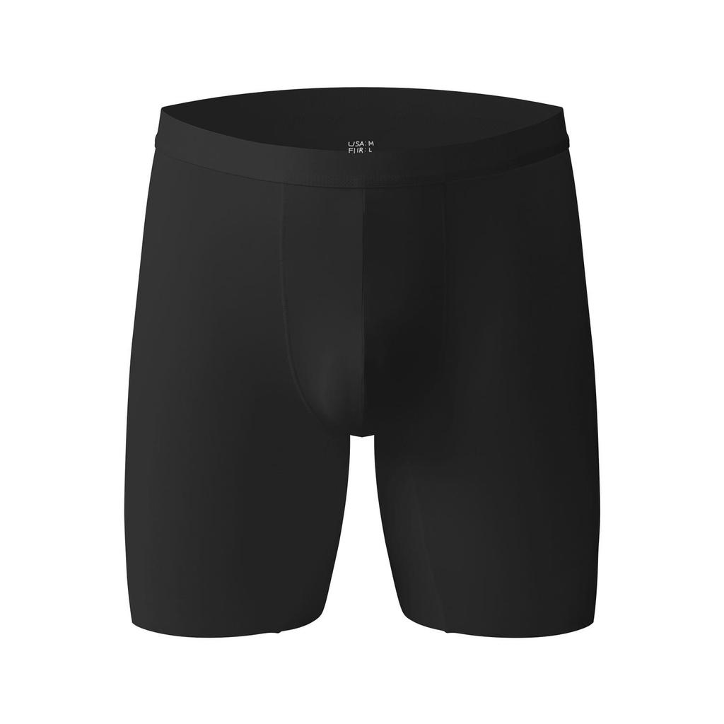 Men's Breathable Long Leg Boxer Shorts Sports Elastic Mens Panties Male Ice Silk Seamless Lengthen Short Pants L XL XXL 3XL