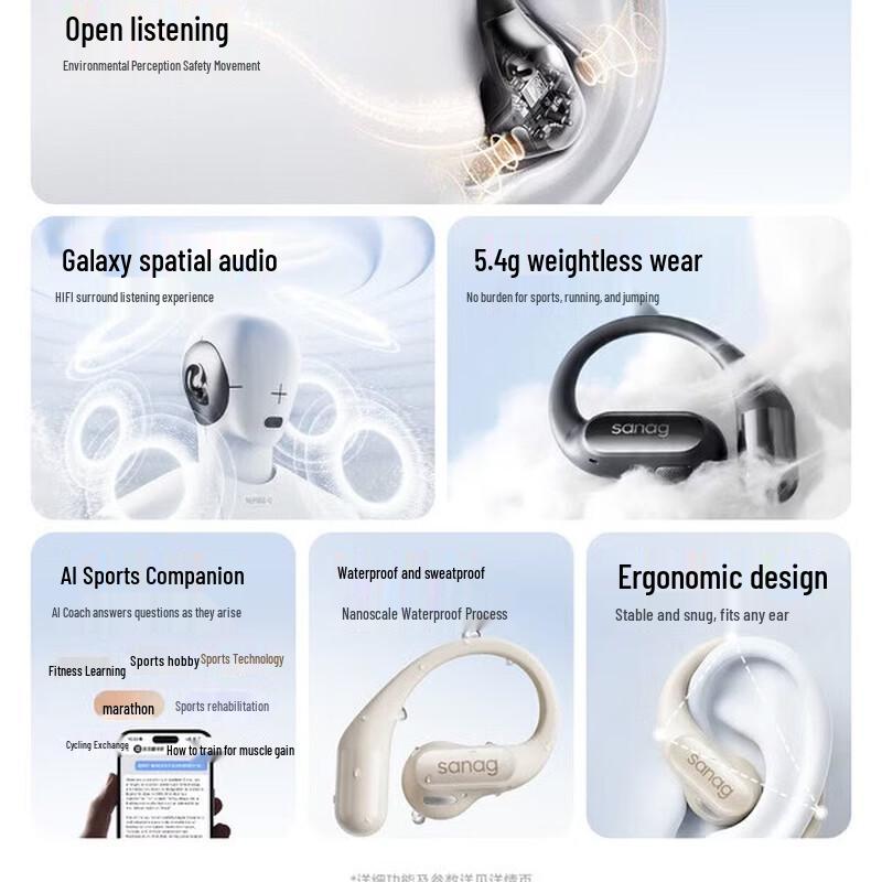 Saina G6S Bone Conduction Bluetooth Sports Earphones