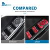 LHD RHD For Ford Explorer     Trim Auto Accessories-Metal Sliver Car Window Lifter Switch Button Cover Sticker