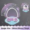 Raincoat Series Badge Acrylic Ornaments for Anime 58mm 65mm 75mm Badges Display Creative Badge Holder Charm Display Stand 2025