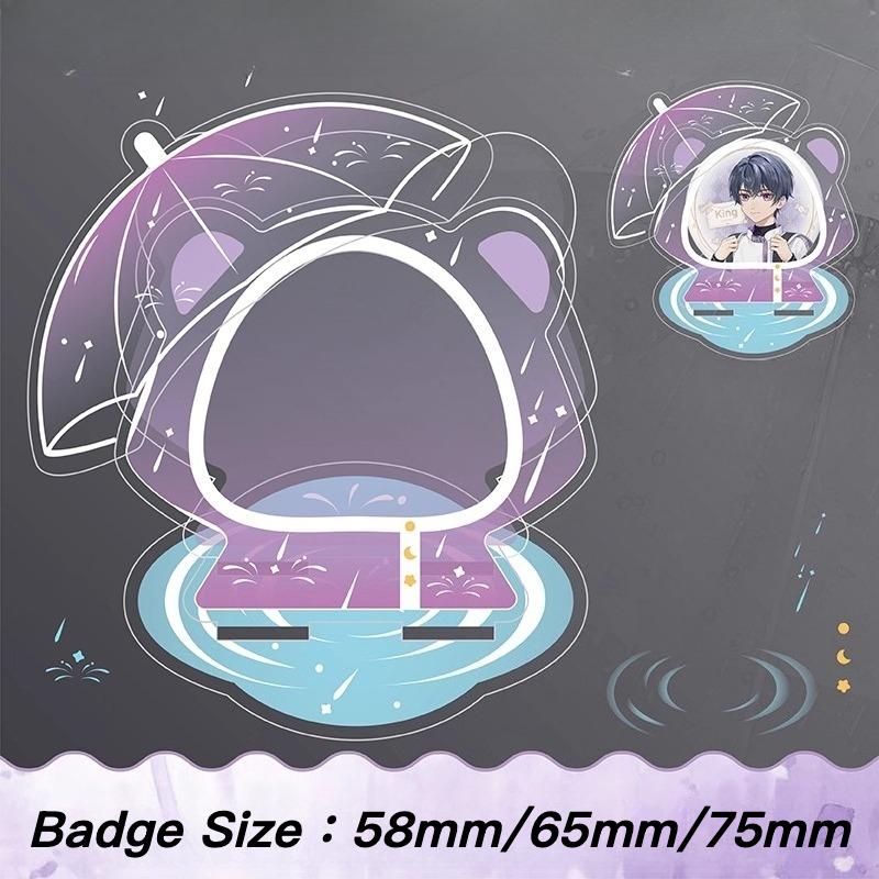 Raincoat Series Badge Acrylic Ornaments for Anime 58mm 65mm 75mm Badges Display Creative Badge Holder Charm Display Stand 2025