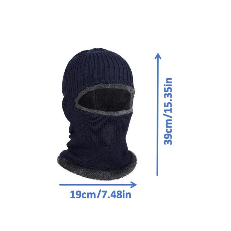 2 In1 Winter Mask Beanies Hats Warm Knitted Hats Windproof Full Face Ski Bonnet Tactical Cycling Earmuffs Cap