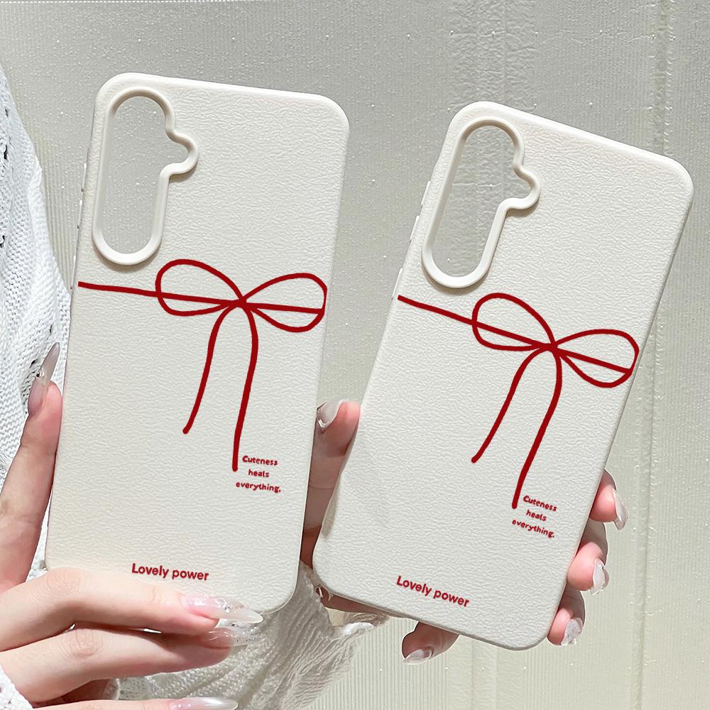 Bowknot Pattern Phone Case For Samsung Galaxy A56 5G A16 A17 A55 A36 A53 A35 A06 A07 A26 A34 S25 Ultra S24 FE S23 Soft TPU Cover